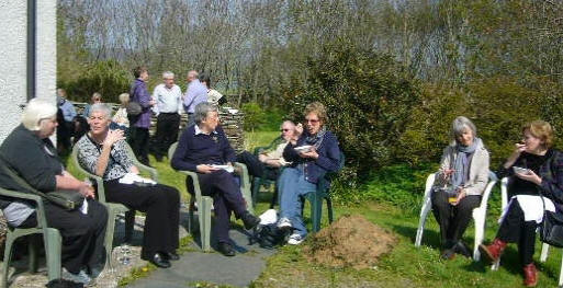 An informal grouping in the garden.
