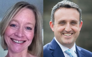 Professor Jill Stavert and Alex Cole-Hamilton, member of the Scottish Parliament.